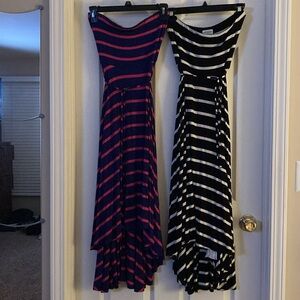 Two beautiful motherhood maternity strapless dresses. Size small. Great bundle!